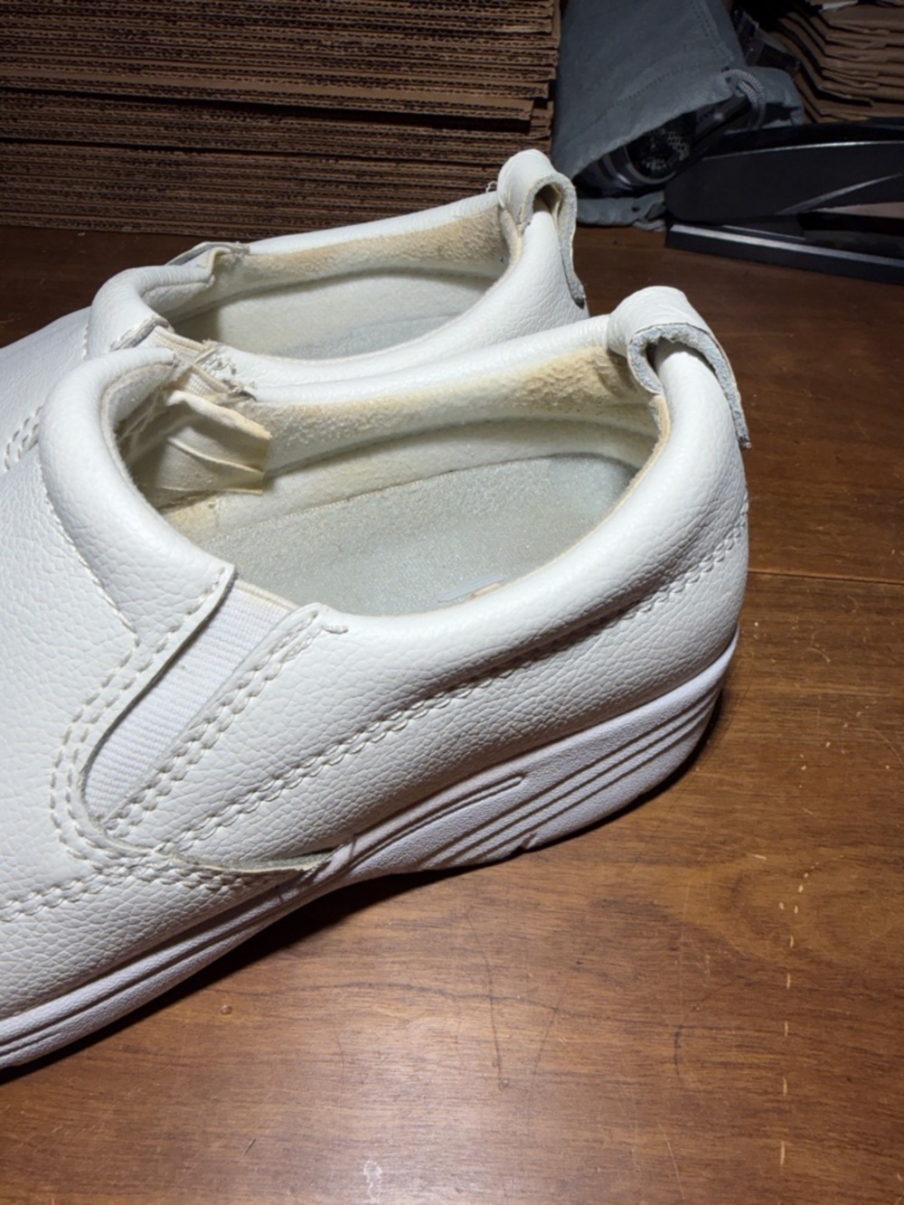 Women’s White Slip-On Casual Loafers - Comfortable Everyday Flats View 4